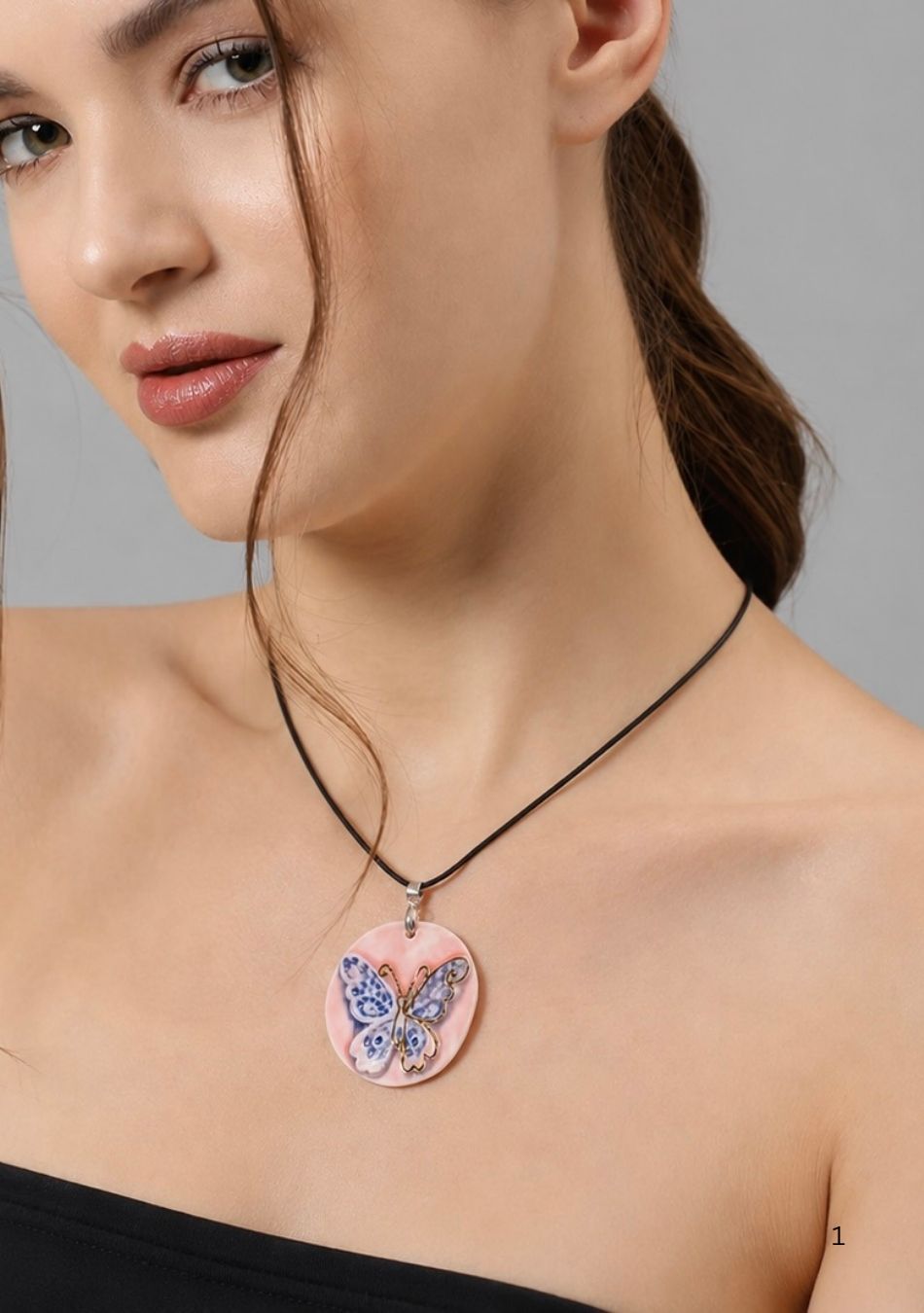 Butterfly Porcelain Necklace