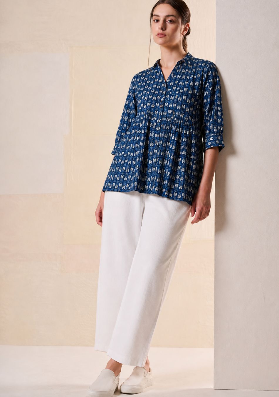 Blue Floral Top