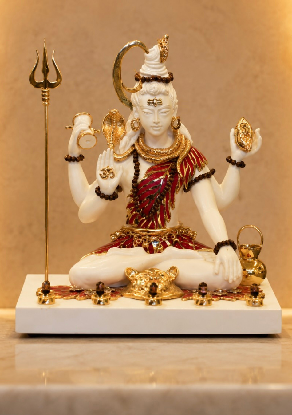 Aravalii Trinetra Shiva with Stone Inlay