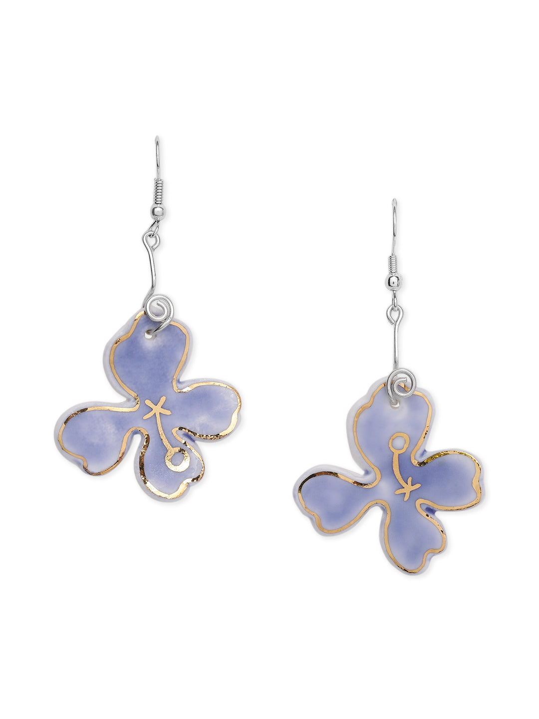 Sea blue Petal Earrings and Necklace set