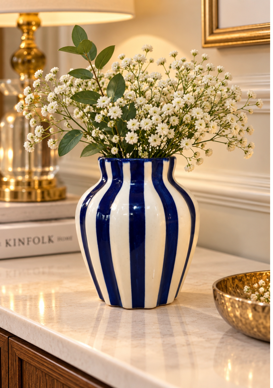 Aravalii Indigo Royale Handcrafted Ceramic Vase