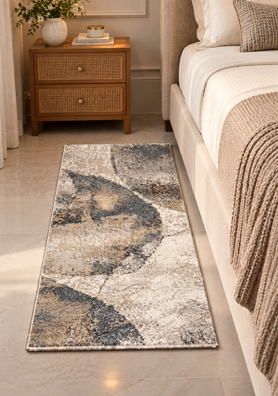 Aravalii Stone Mist Abstract Carpet