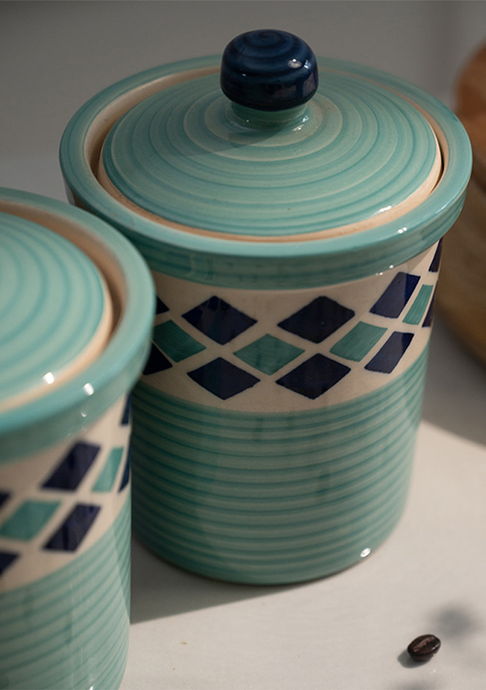 Mint Twins Ceramic Jar Set