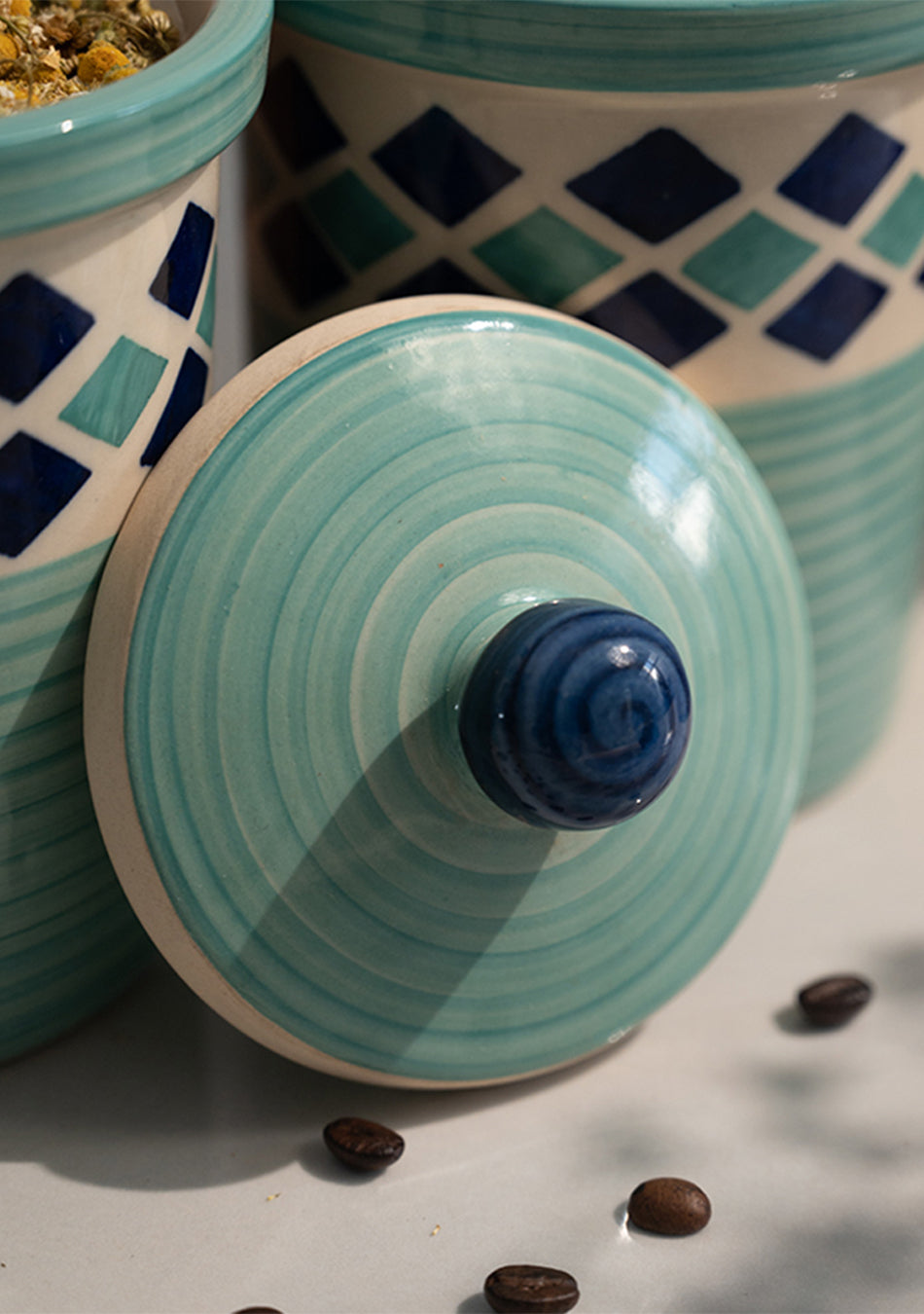 Mint Twins Ceramic Jar Set