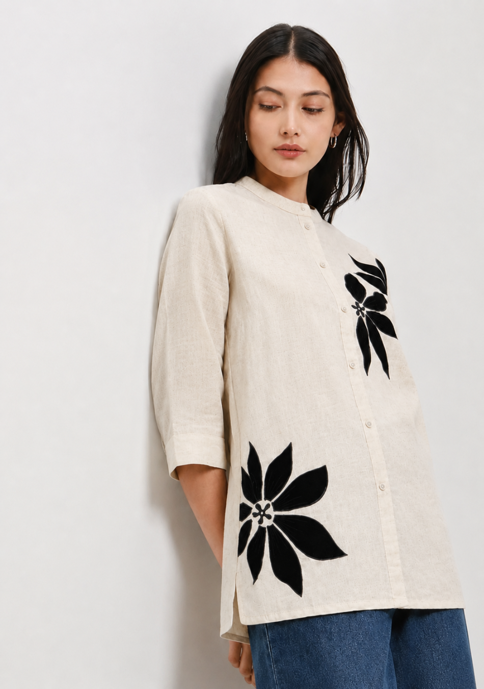 Aravalii Noir Petal Top
