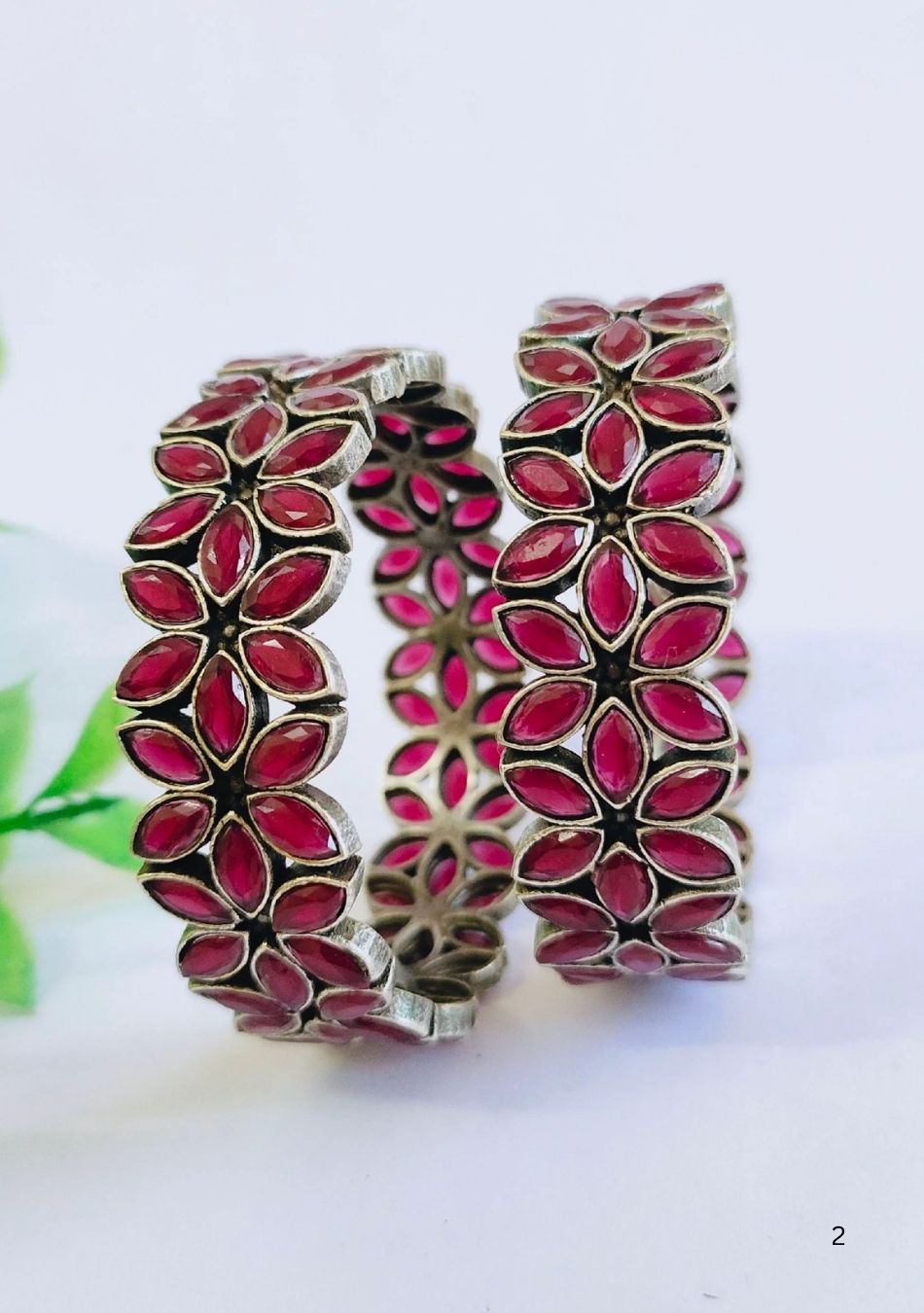 Crimson Radiance Bangles
