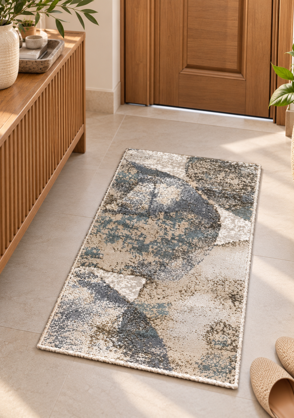 Aravalii Stone Mist Abstract Carpet