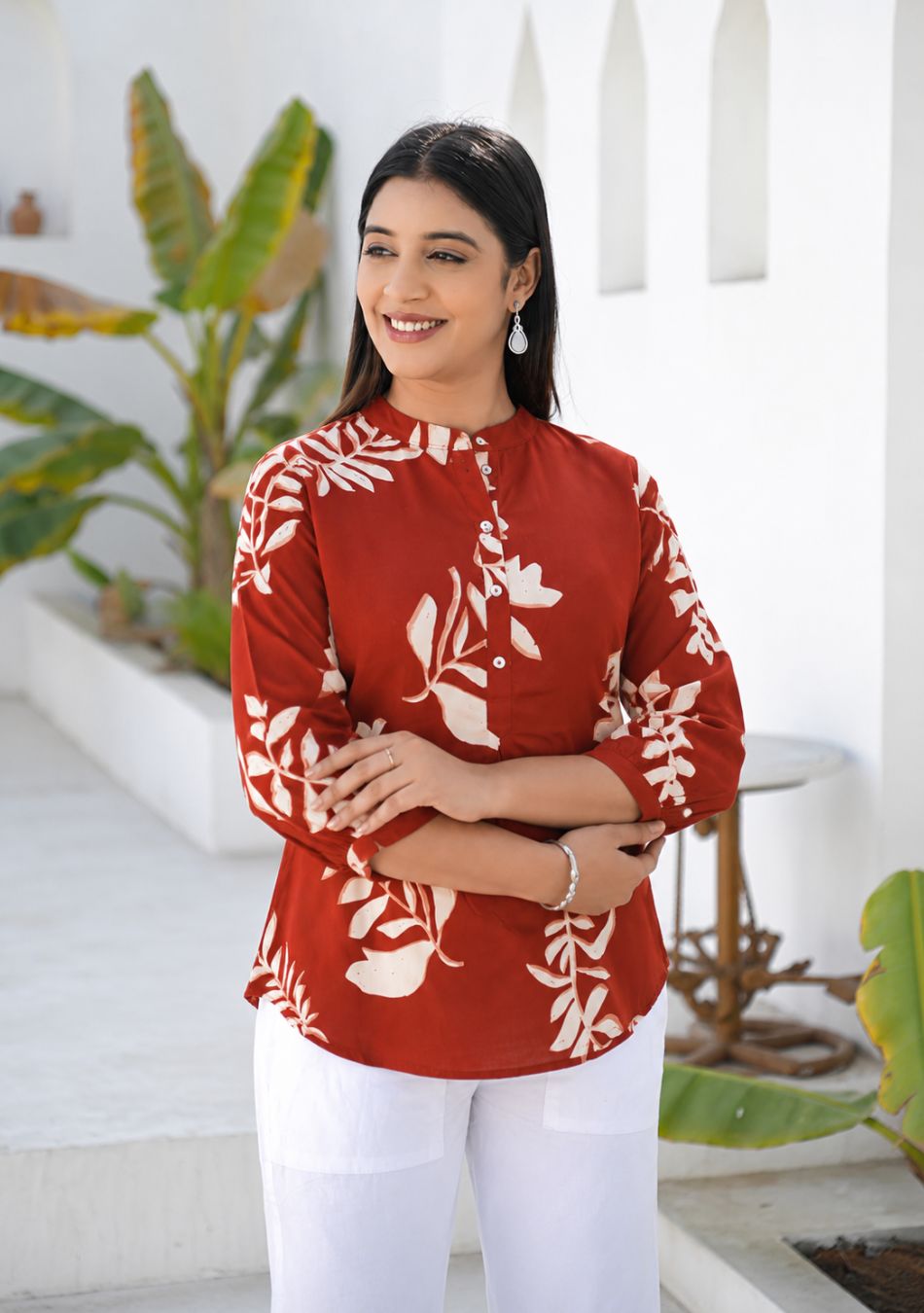 Aravalii Rust Leaf Whisper Top