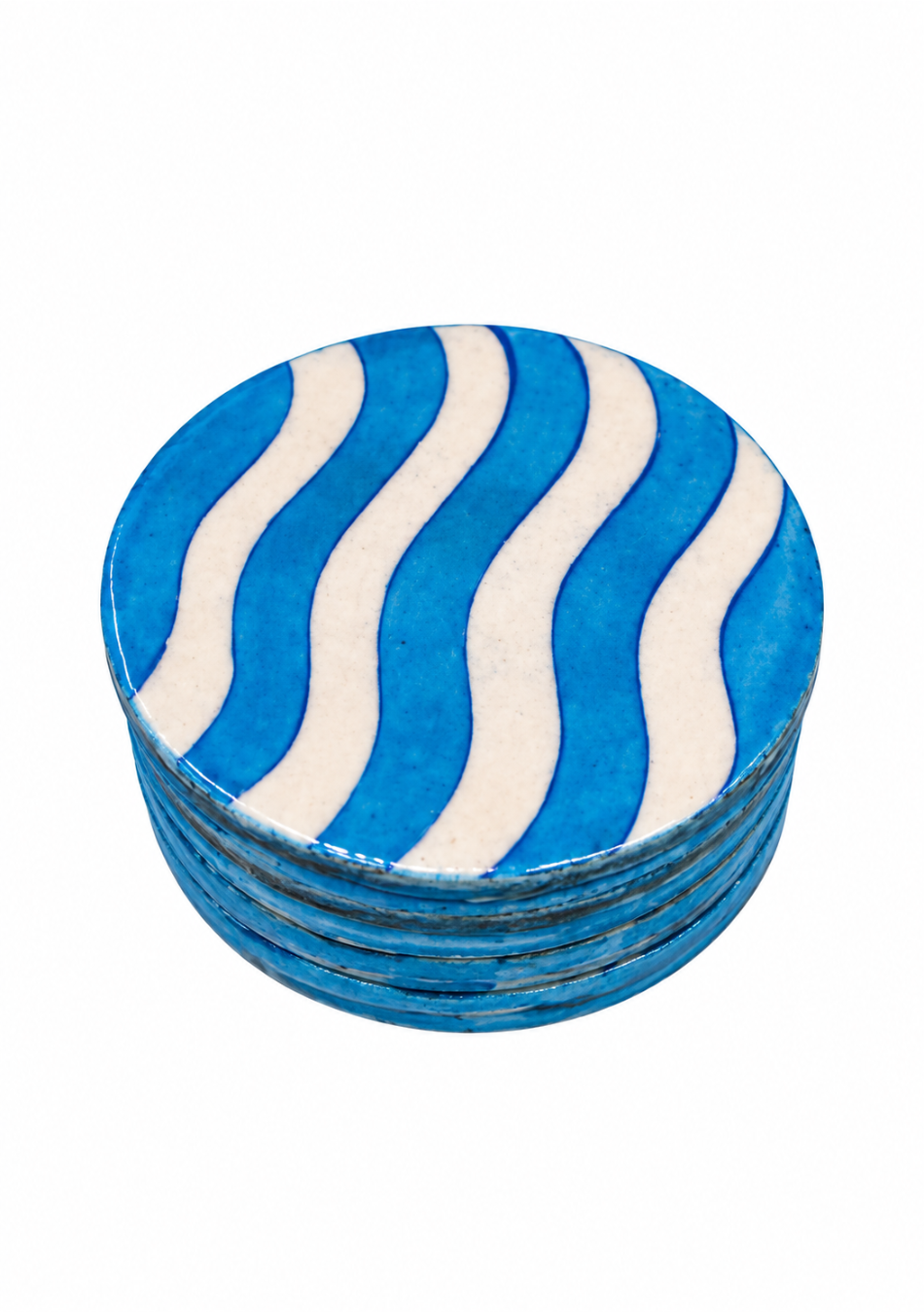 Aravalii Ocean Ripple Ceramic Coaster