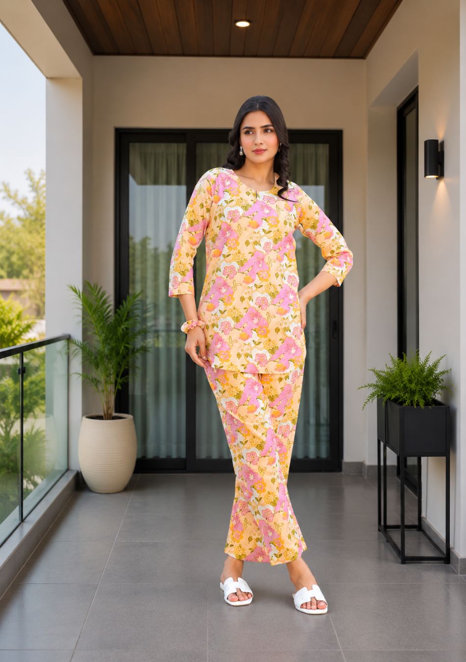 Pastel Garden Night Suit