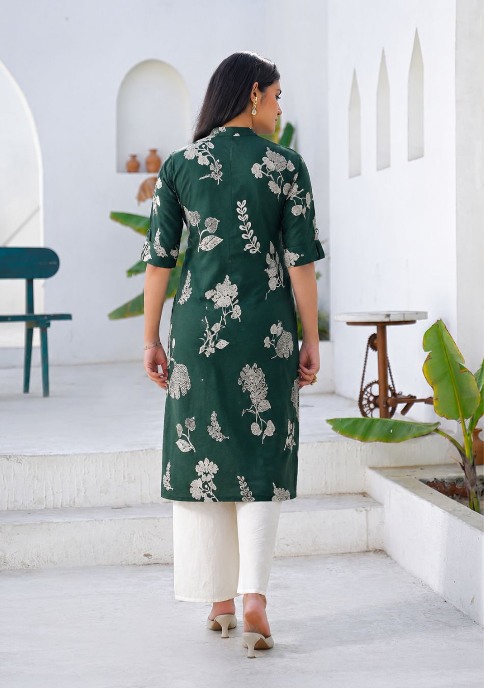 Aravalii Evergreen Petal Kurta