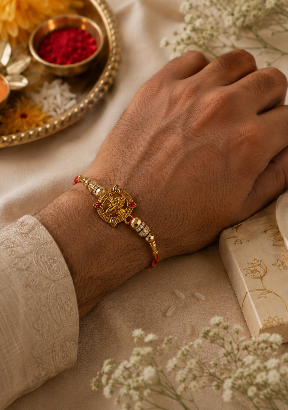 Ganesha Face Frame Rakhi