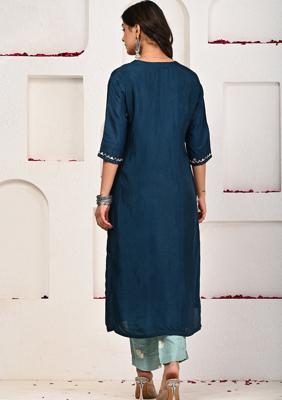 Oceanic Hues Suit Set with Dupatta
