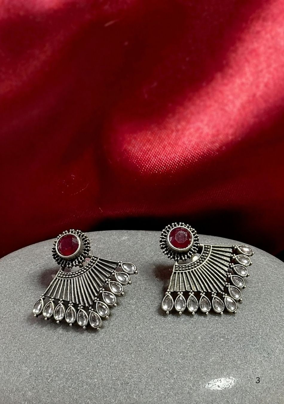 Red Whispering Wind Studs