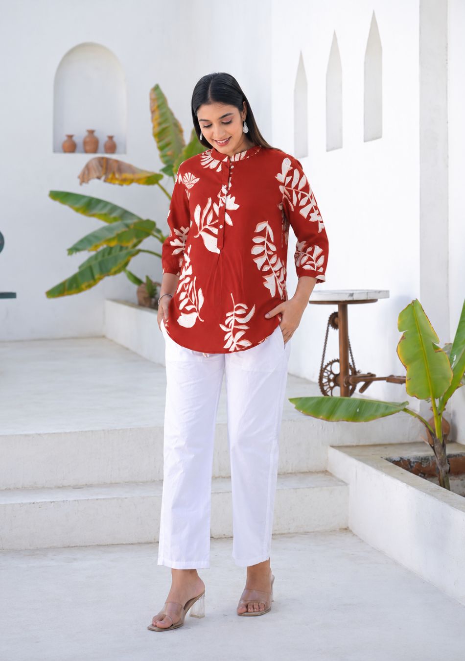 Aravalii Rust Leaf Whisper Top