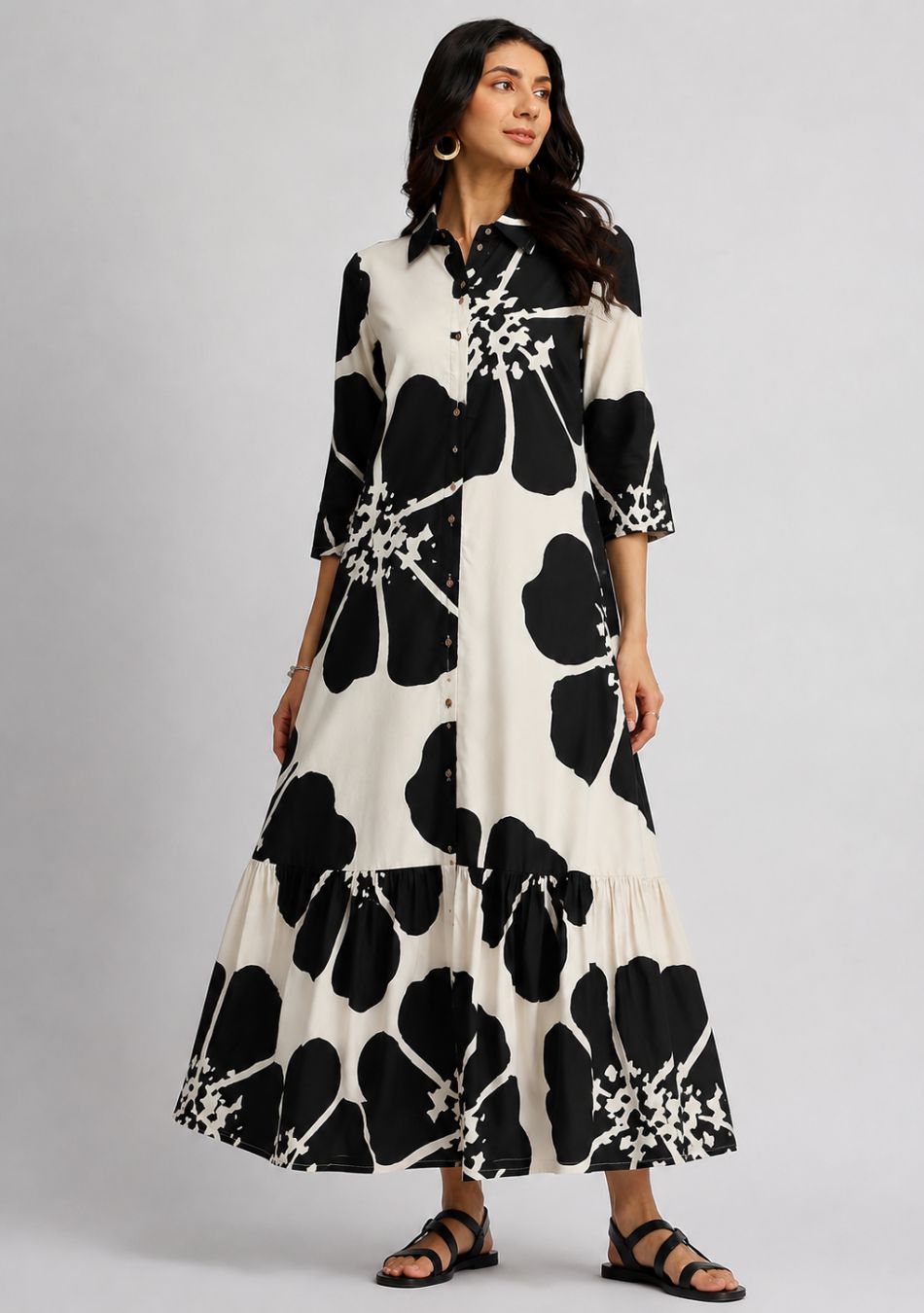 Aravalii Moonpetal Noir Couture Dress