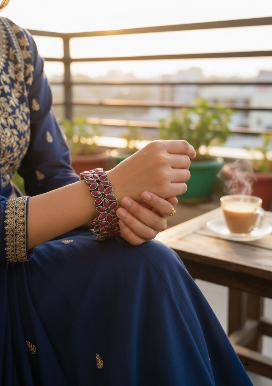 Crimson Radiance Bangles