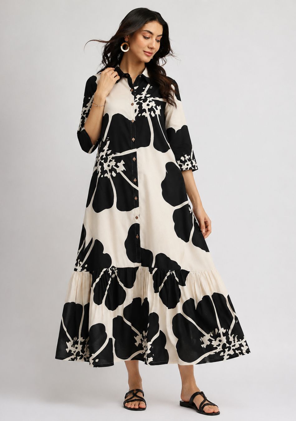 Aravalii Moonpetal Noir Couture Dress