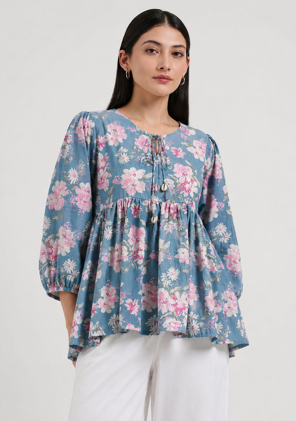 Aravalii Sky Blue Blossom String Top
