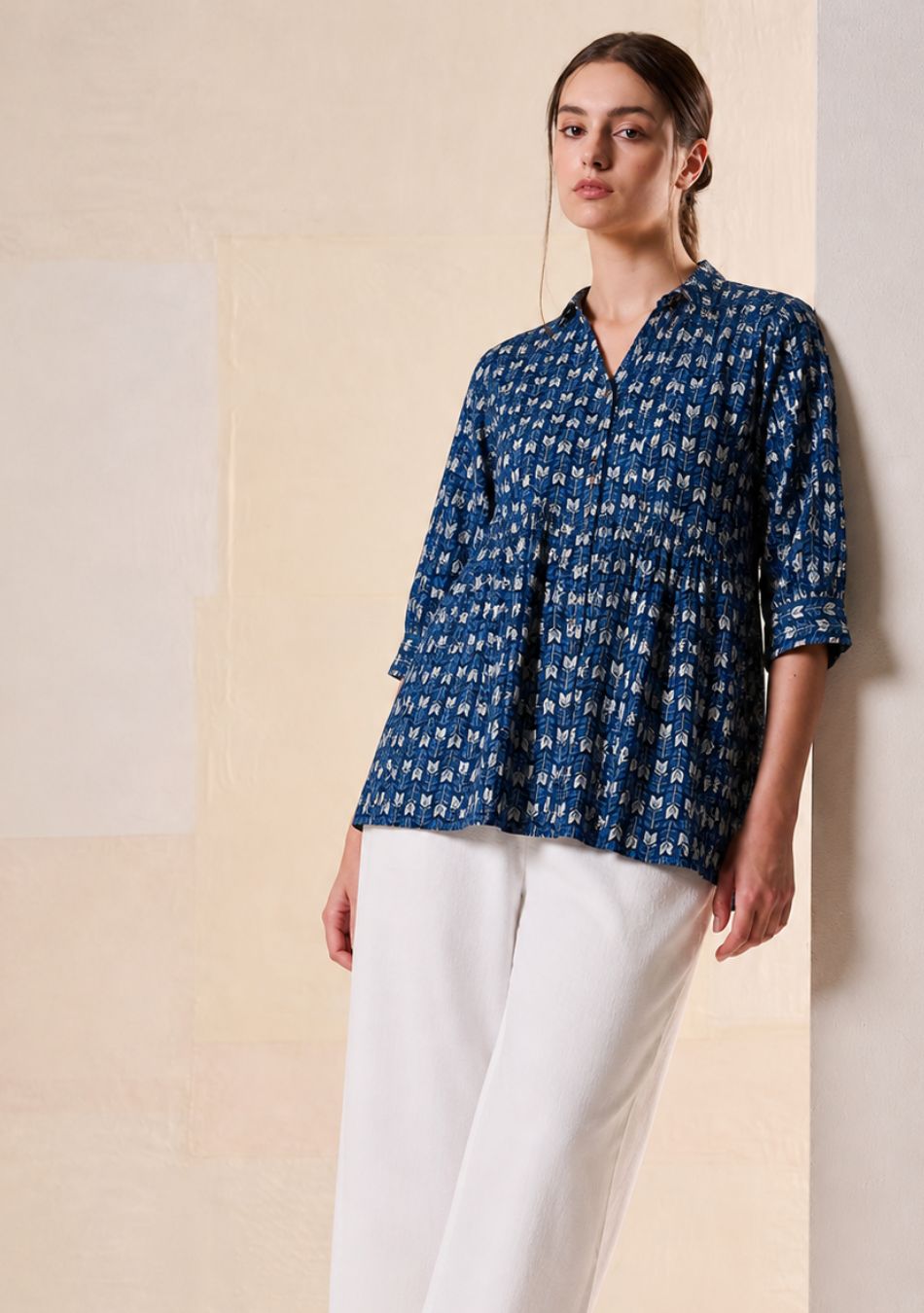 Blue Floral Top