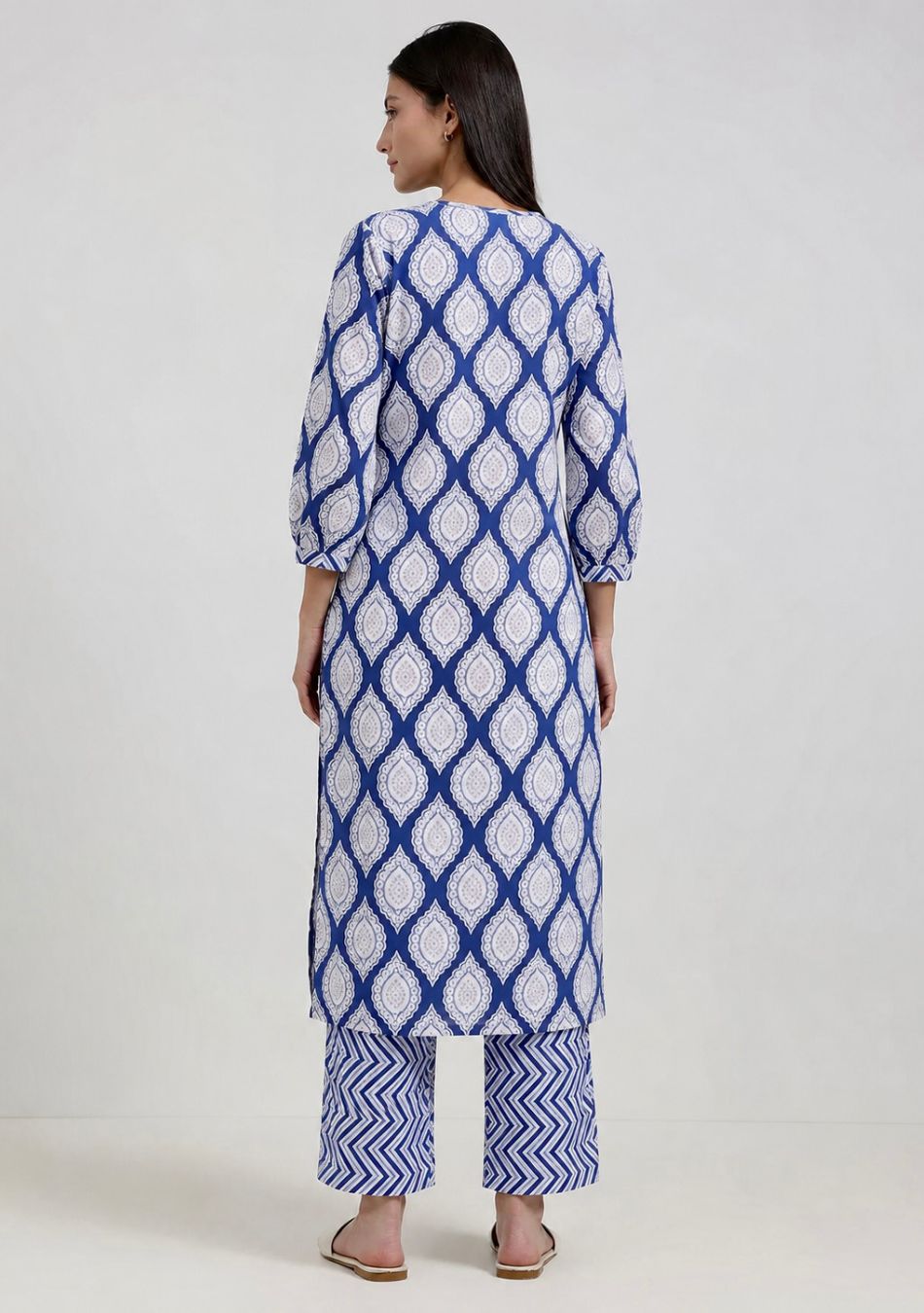 Aravalii Indigo Ripple Kurta Set