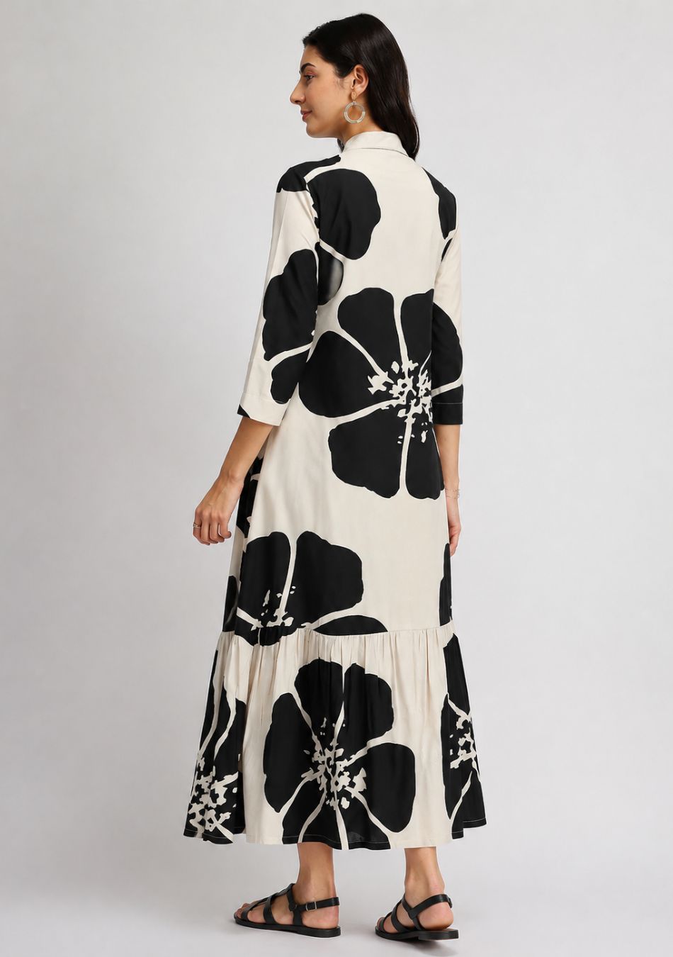 Aravalii Moonpetal Noir Couture Dress
