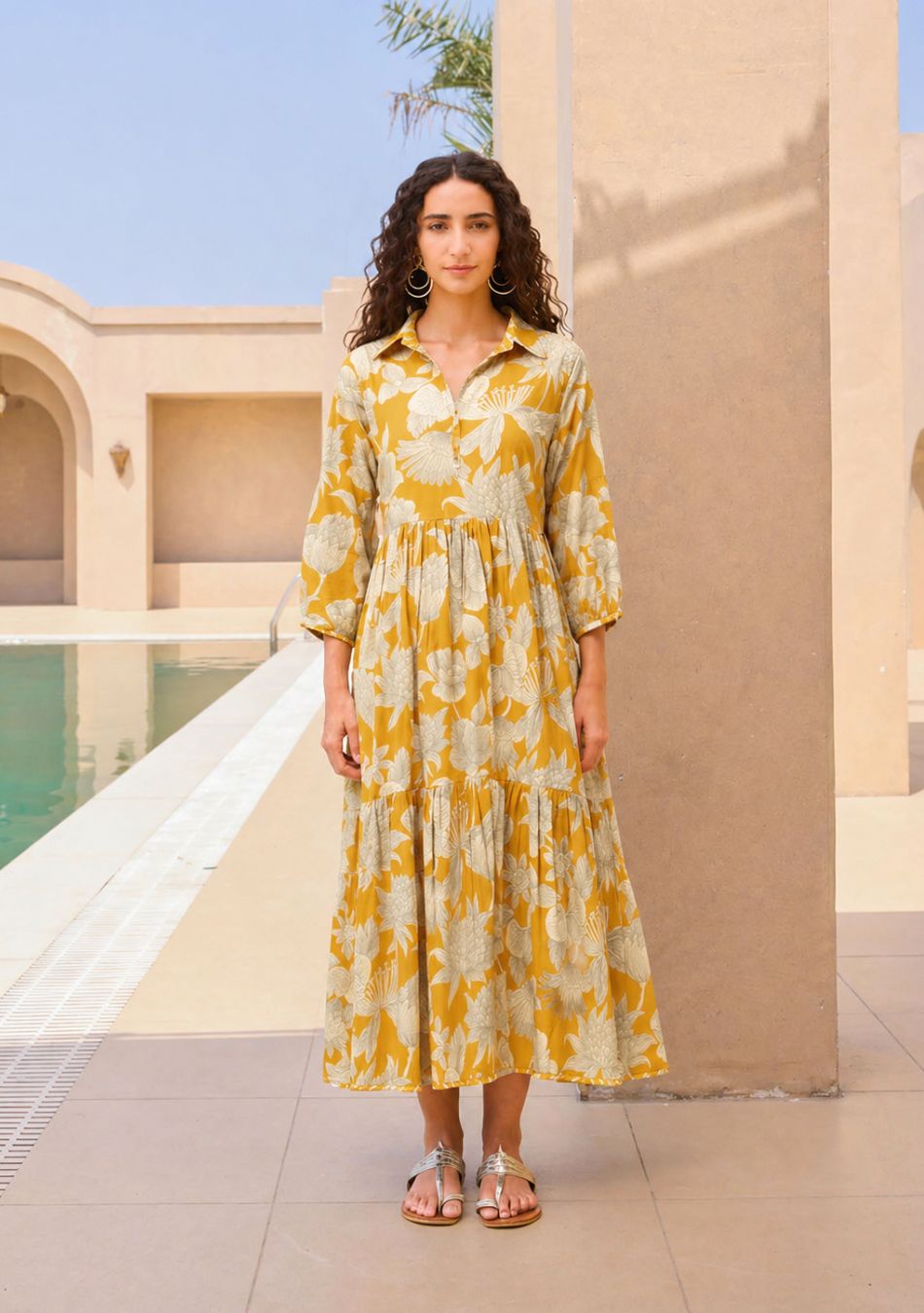 Aravalii Saffron Bloom Couture Dress
