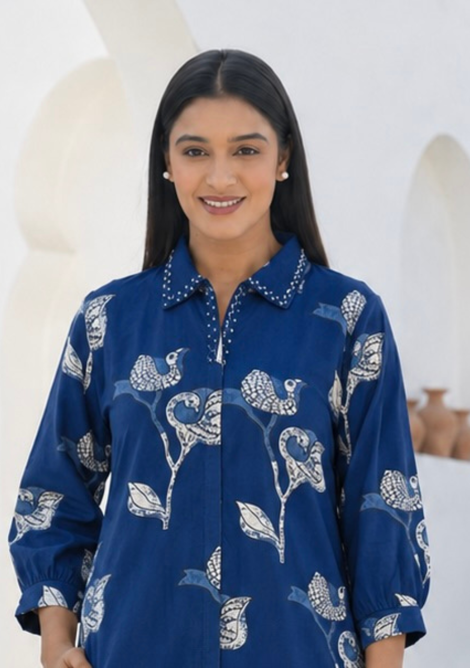 Indigo Peacock Co-ord Set