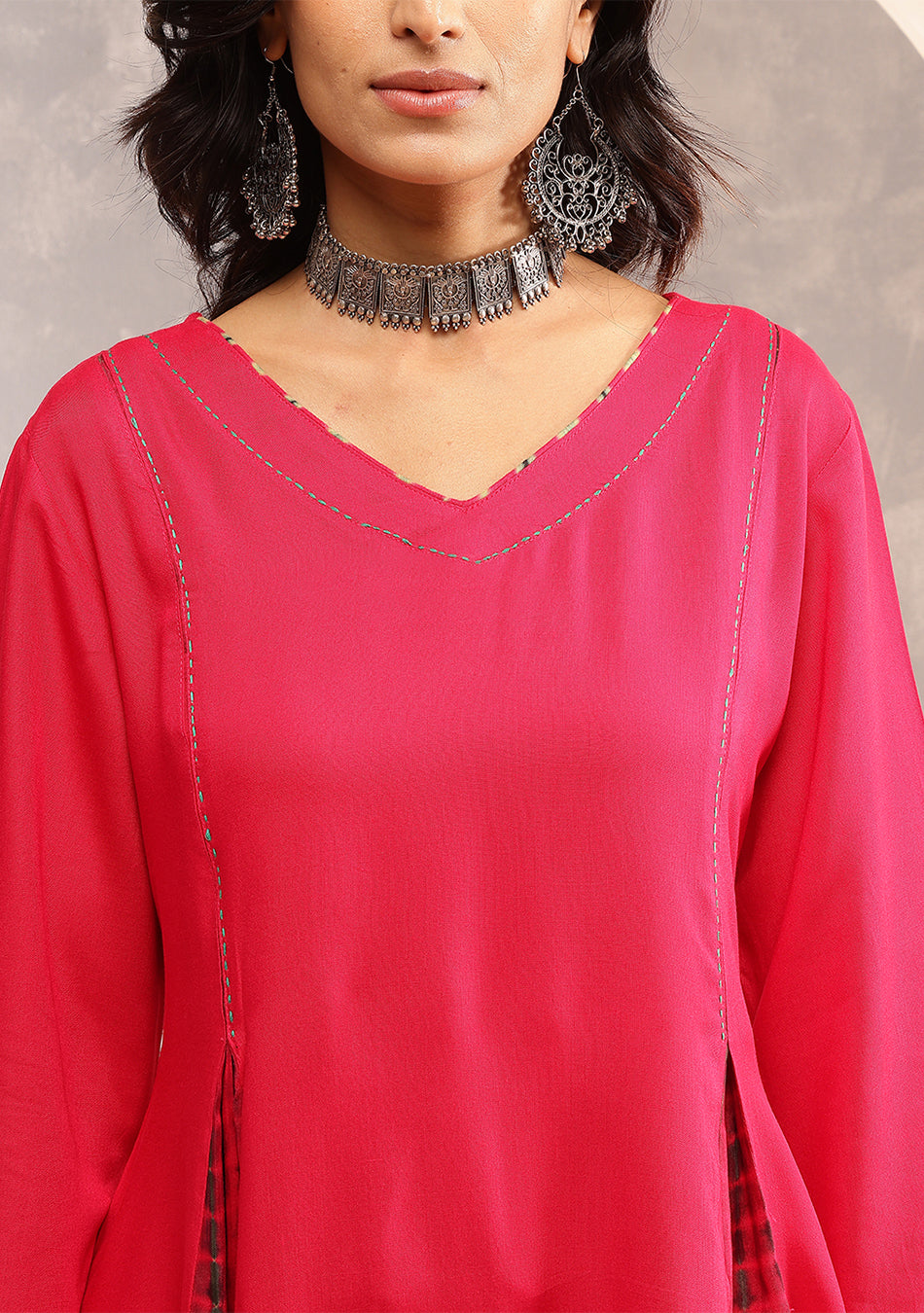 Magenta Shibori Split Co-ord Set