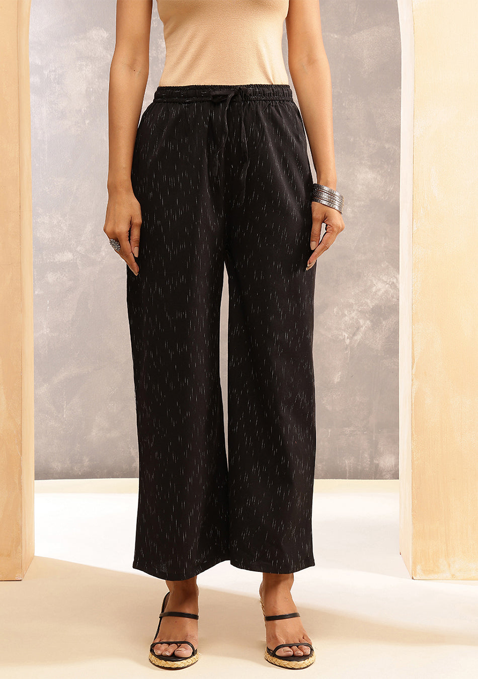 Garnet Grace Ikkat Kurta Set