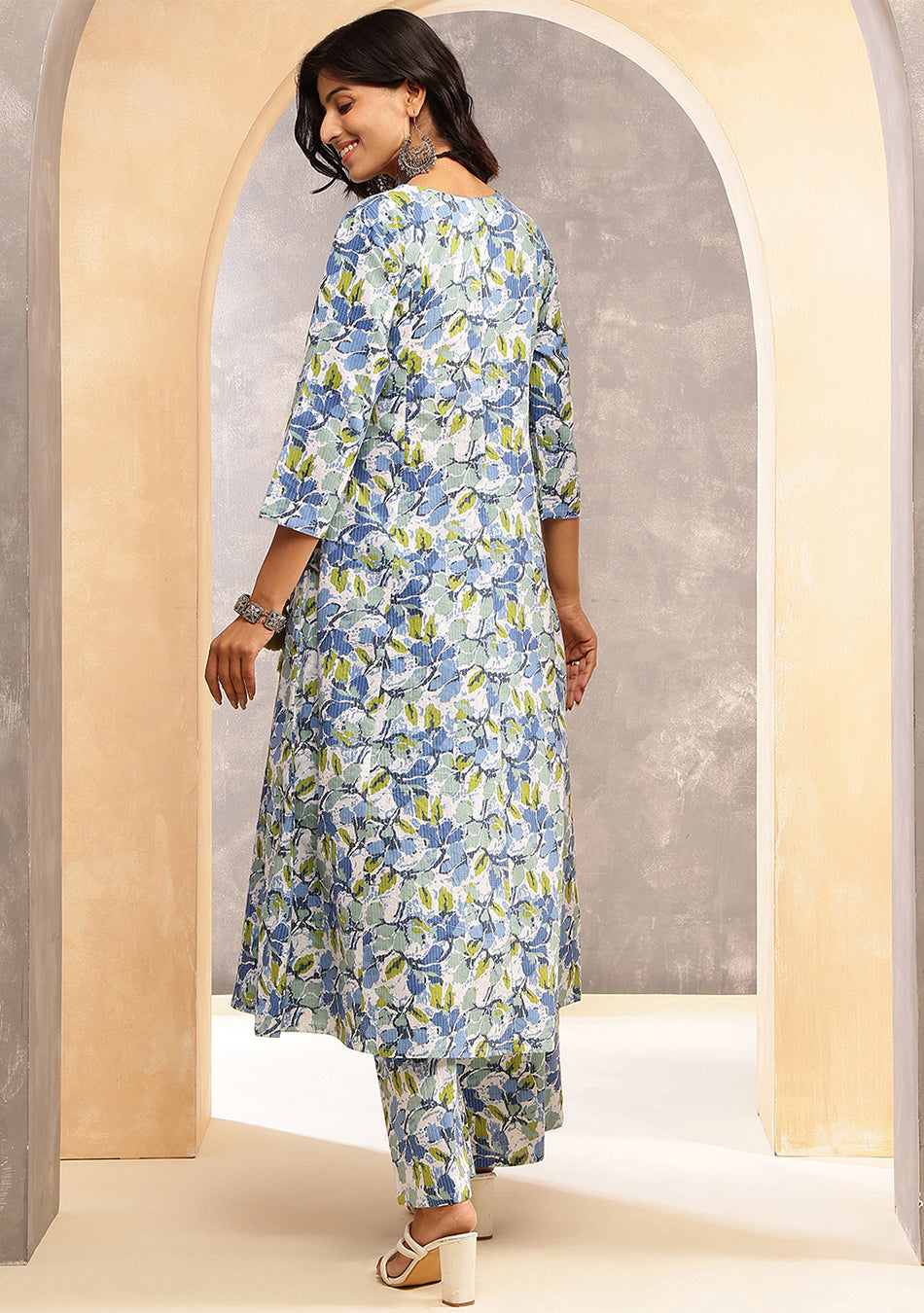 Azure Bloom Kurta