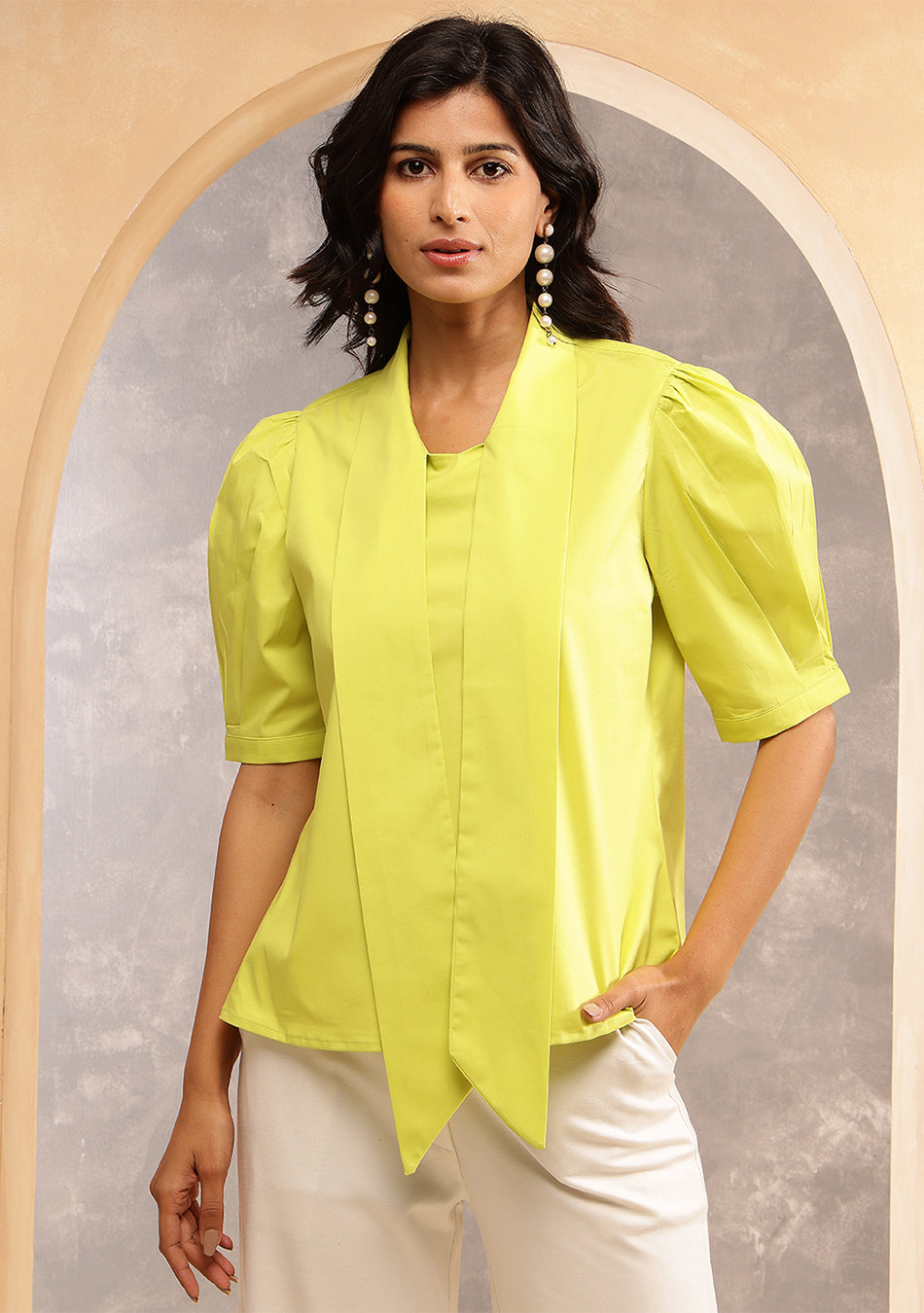 Neon Lime Bow Top
