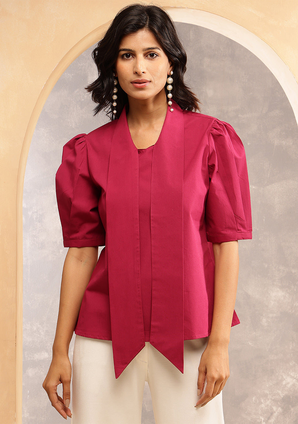 Berry Red Bow Top