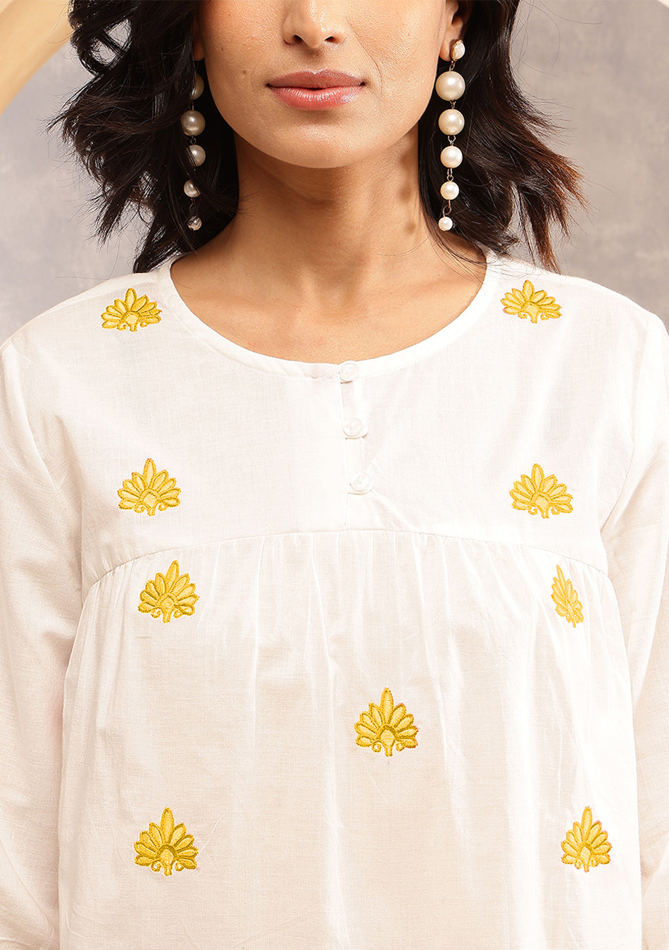 Yellow Floral Pop Top
