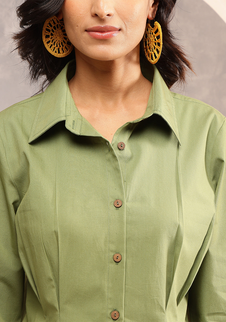 Olive Sculpted Shirt
