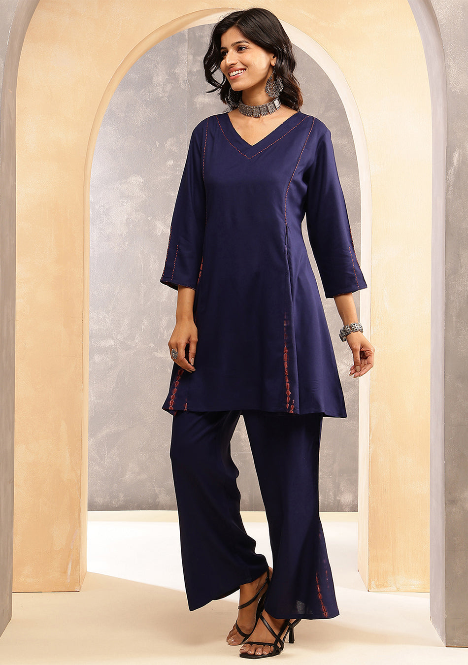 Indigo Shibori Split Co-ord Set