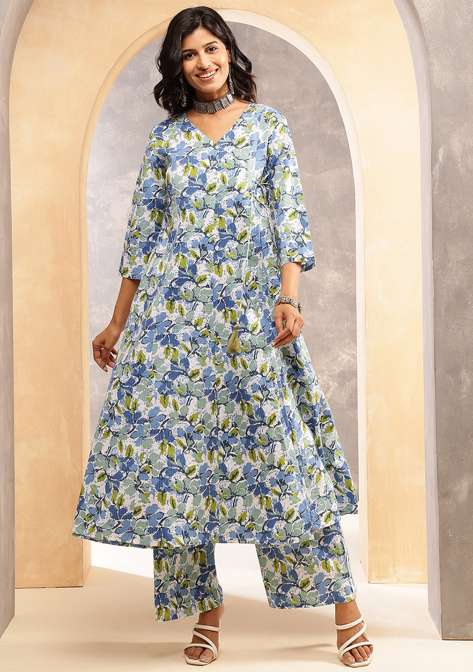 Azure Bloom Kurta