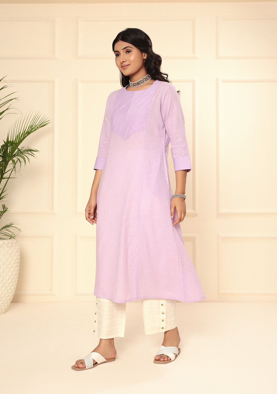 Lilac Breeze Cotton Kurta