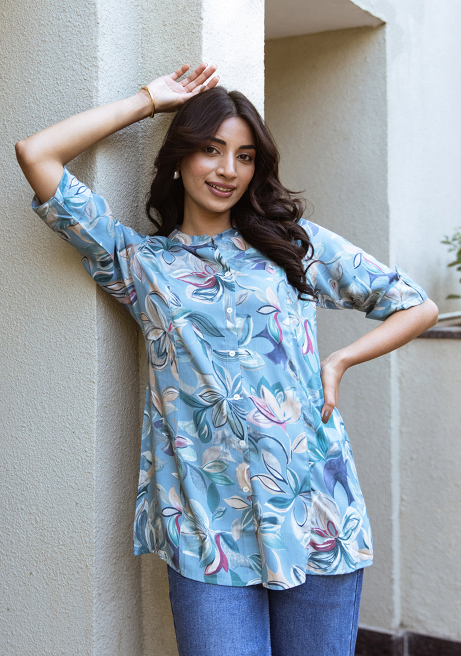 Periwinkle Floral Top