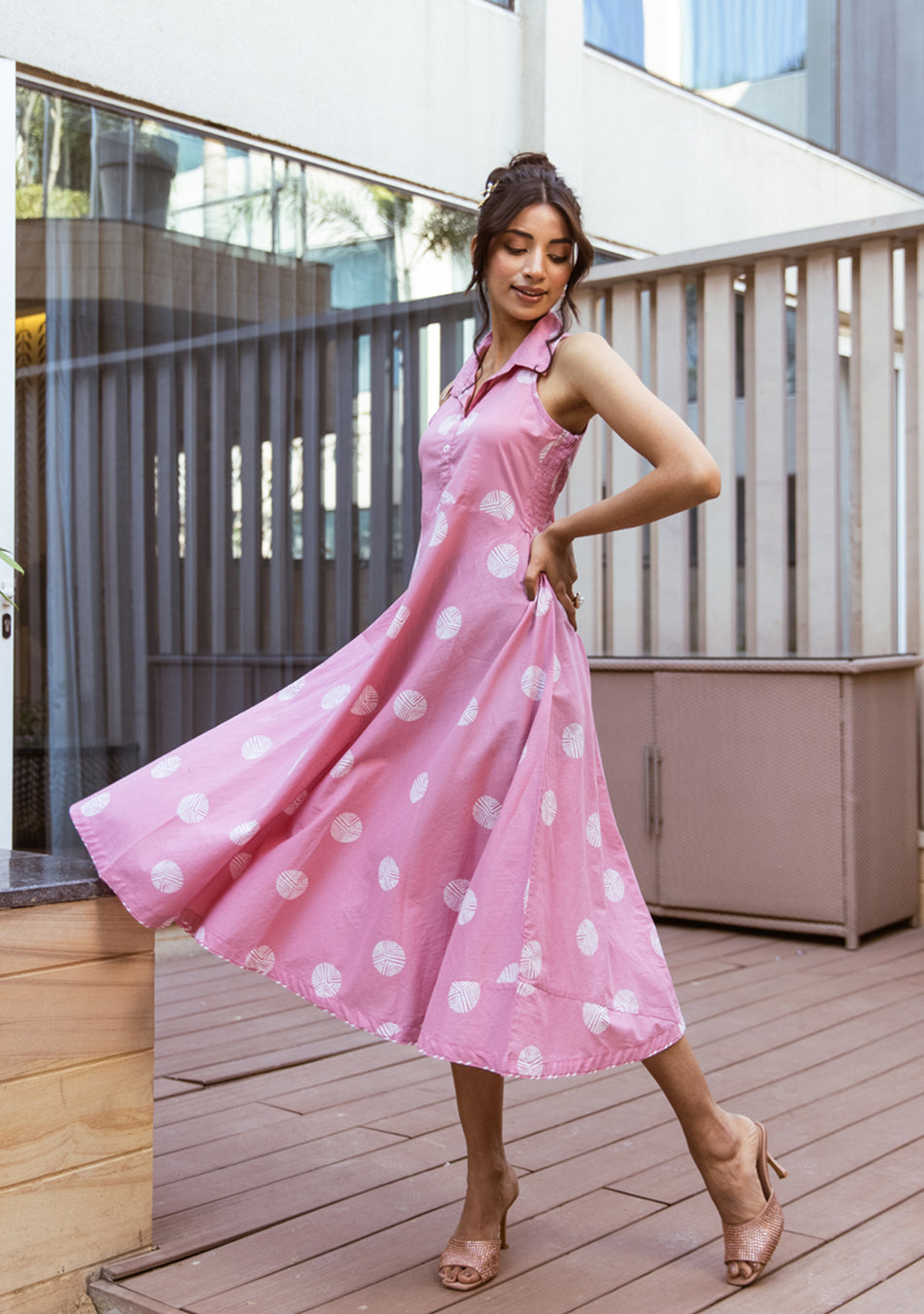 knee length dresses for ladies Polished Aura Midi Dress main image 0