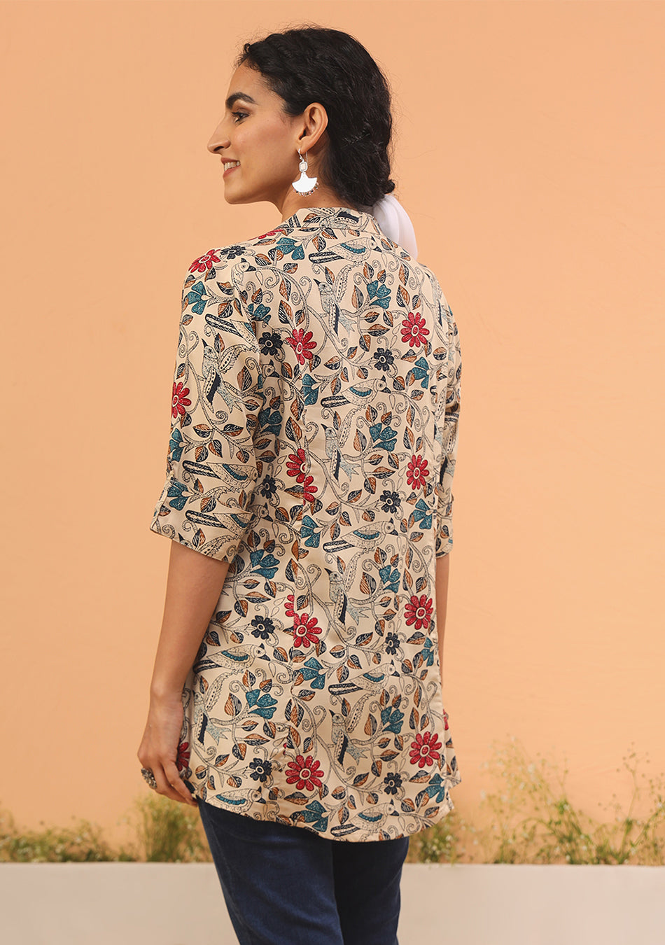 Multi Floral Beige Top