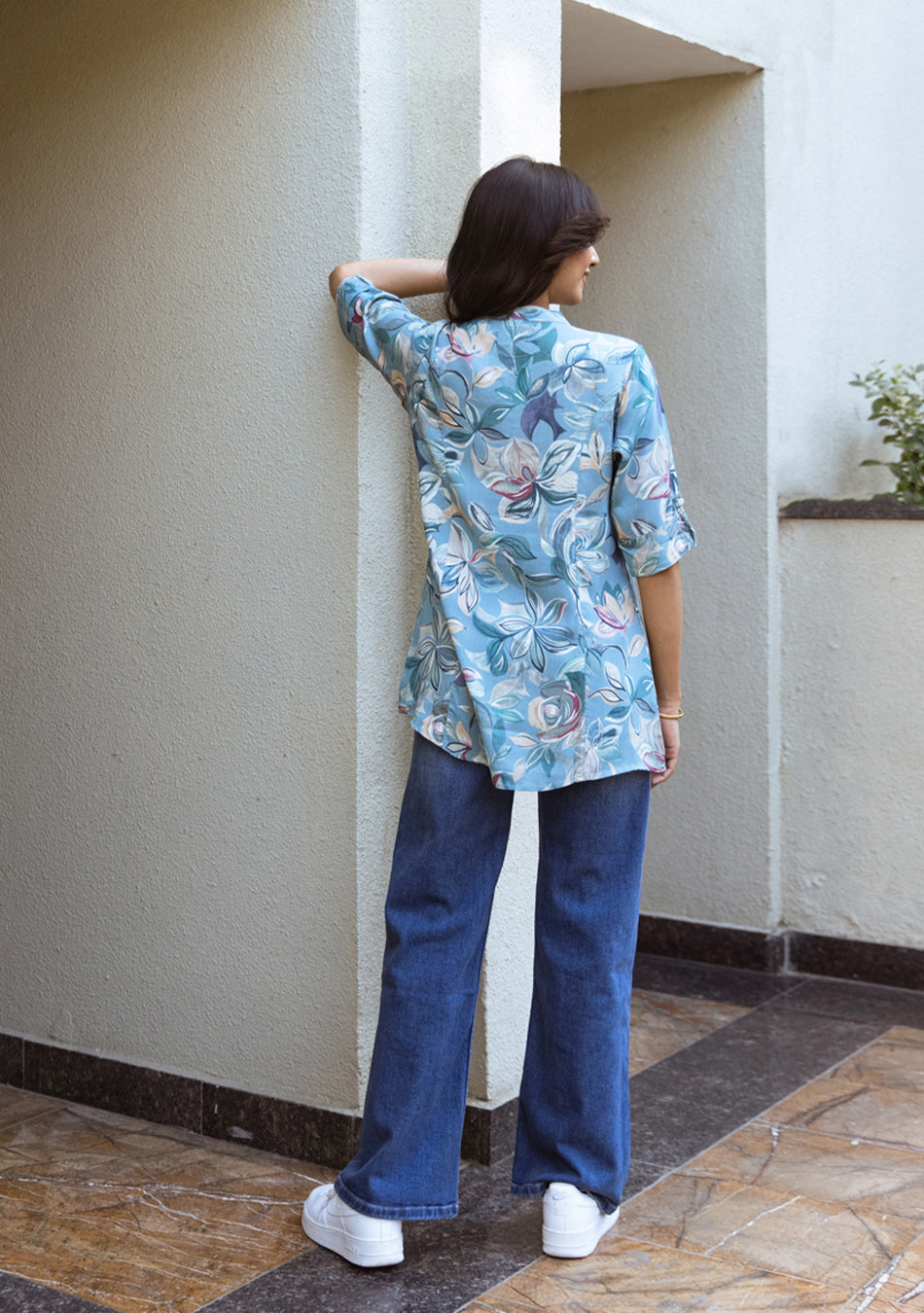 Periwinkle Floral Top
