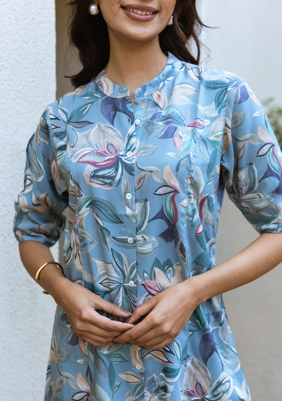 Periwinkle Floral Top