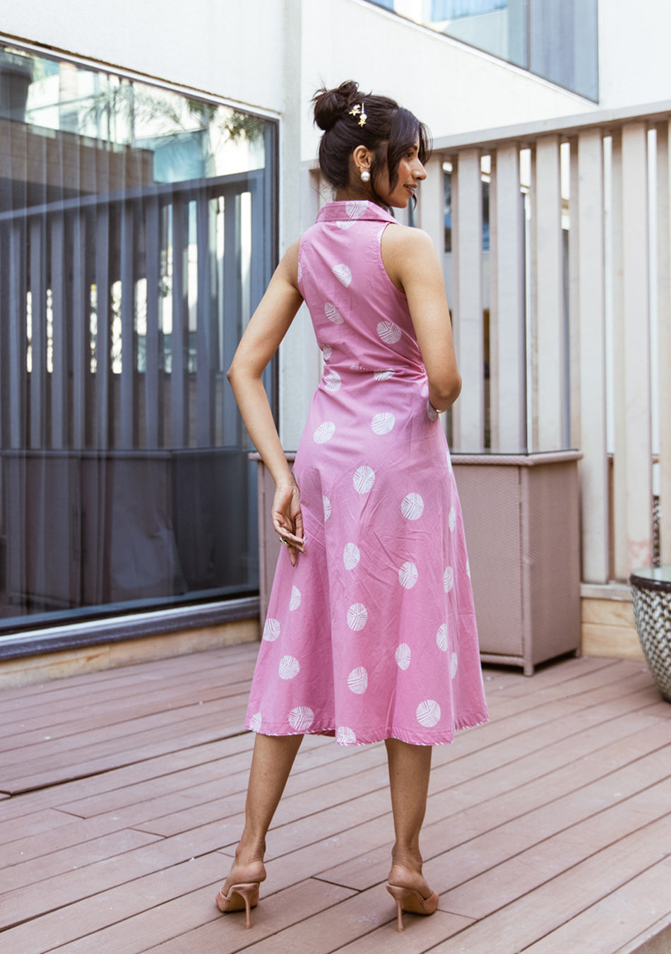 Blush Aura Midi Dress