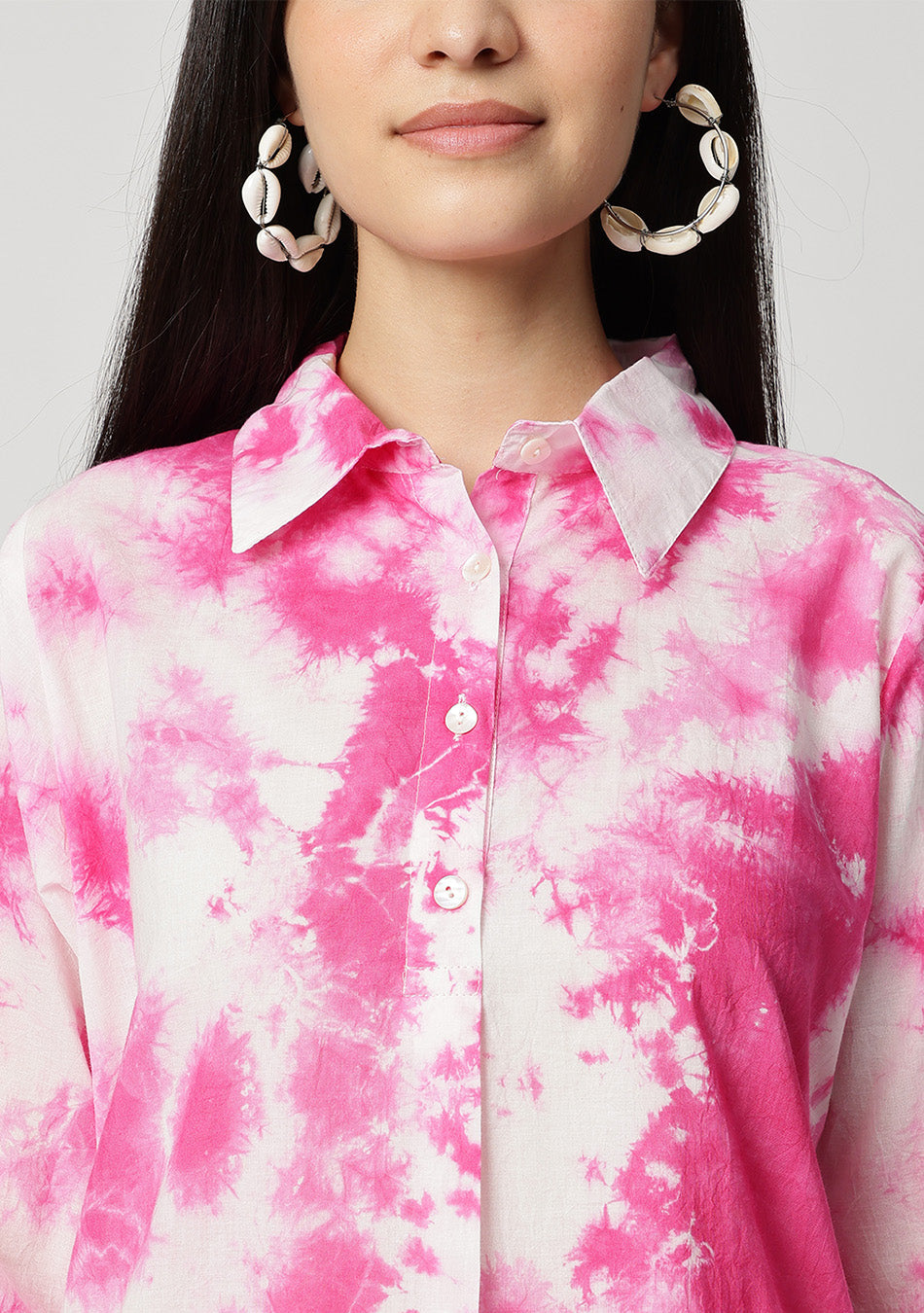 Pink tie and dye Kurta Set