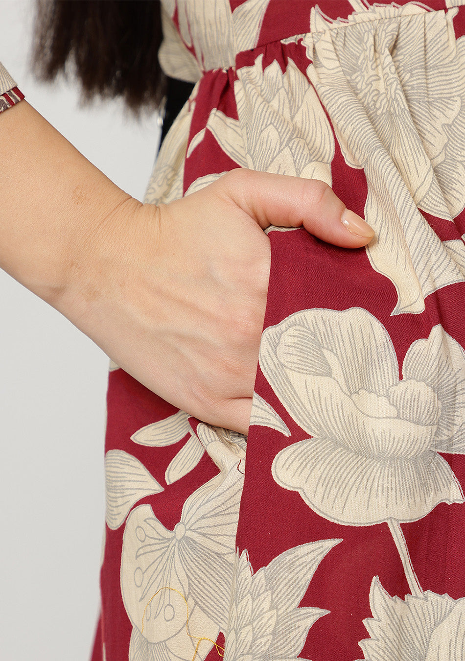 RED BOTANICAL DRESS