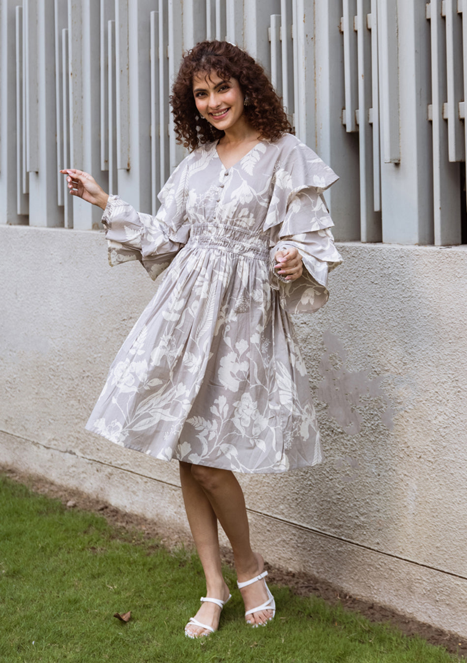 Moonlit Ruffle Bloom Dress