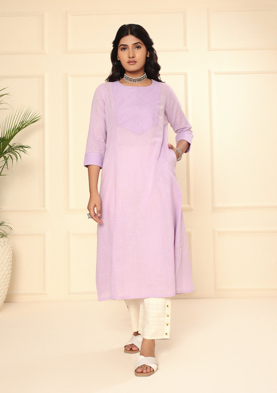 Lilac Breeze Cotton Kurta