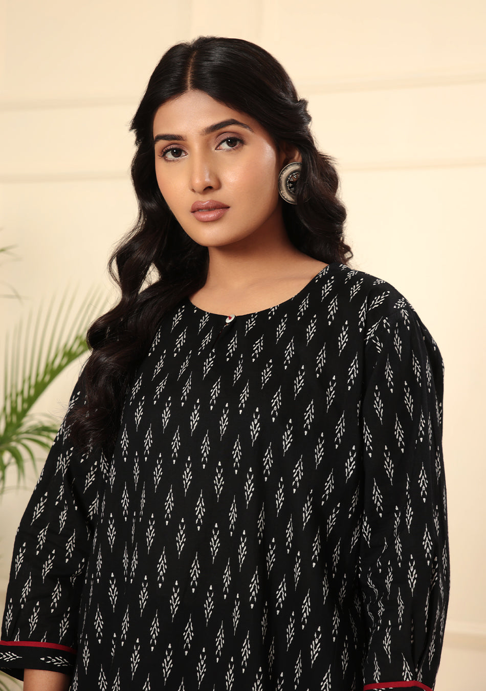Boho Style Black Print Kurta