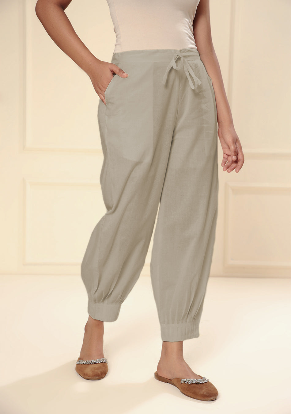 STONE AFGHANI PANT WITH PINTEX